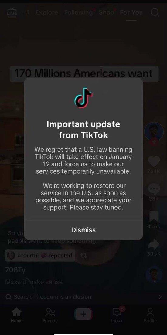 TikTok在美停止服务，影响、反思与未来展望